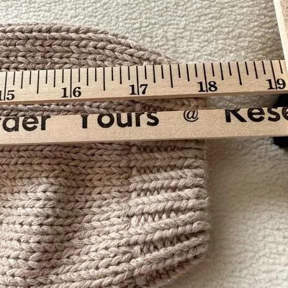 VNTG 80's Chrysantheme Cottagecore Cozy Beige Floral Padded Shoulder Sweater Med - Picture 7 of 9